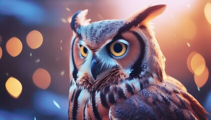 artistic owl illustration