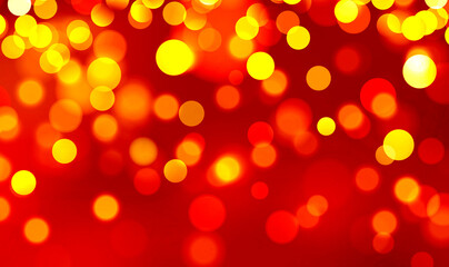 Red bokeh background banner for Party, greetings, poster, ad, events, and various design works