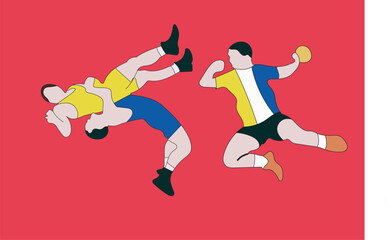 sports vector hand draw illustration