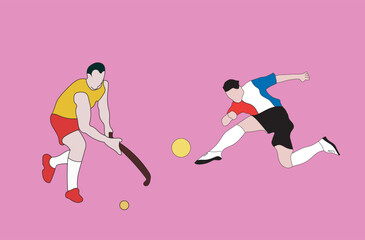 sports vector hand draw illustration