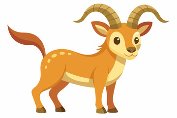  ibex cartoon vector illustration