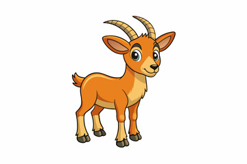  ibex cartoon vector illustration