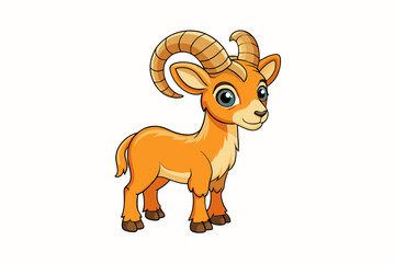  ibex cartoon vector illustration