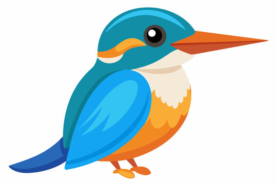 recommend clip art: kingfisher bird cartoon vector illustration