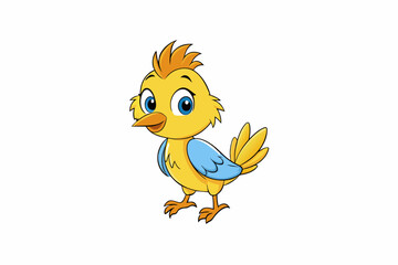 lark bird cartoon vector illustration