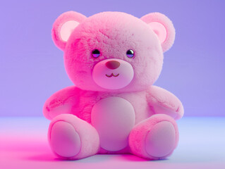 Obraz premium Cute kawaii squishy bear plush toy with realistic texture. 