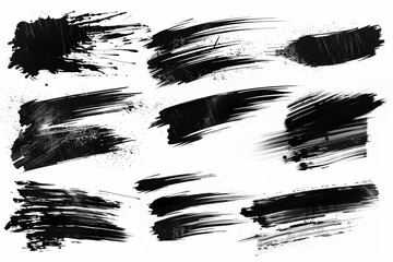 Ink Brush Stroke Set whit Alpha (transparency) channel. Perfect for motion graphics, digital composition. Perfect for masks, transitions, fades, mattes, reveals. UHD, HD, 1080p, 4K