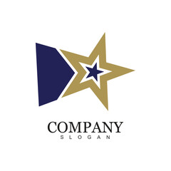 Company logo design simple concept Premium Vector