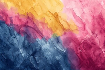 Abstract background with a burst of pink, yellow, and blue colors representing creativity