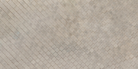 top view of the texture of paving slabs on pedestrian path