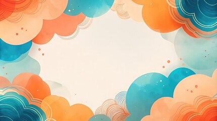 A colorful banner template for the background. 