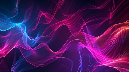 Colorful Abstract Background With Wavy Lines
