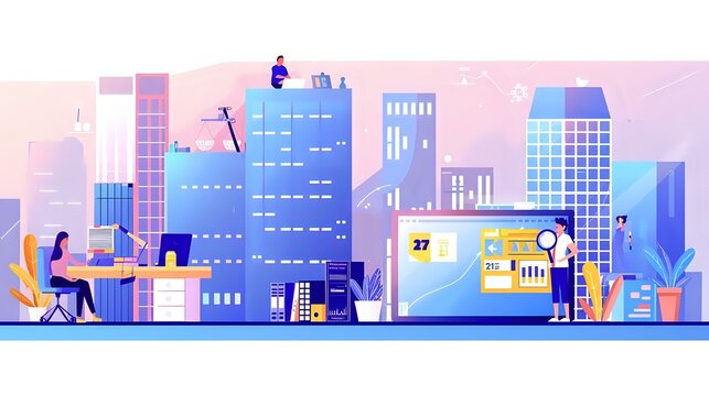 Professional Tax Director Working with Tax Software and Financial Documents