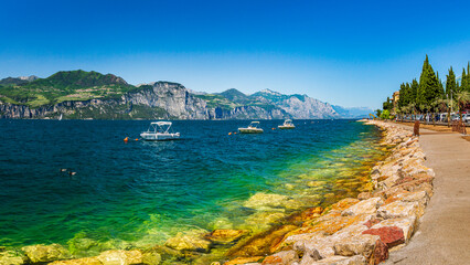 Lake Garda East Shore, Vibrant Waters and Mountain Views in Italy