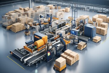 Naklejka premium A beautiful sunset over a calm ocean with vibrant orange and pink hues reflecting on the water.