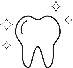 illustration of a clean and healthy teeth icon