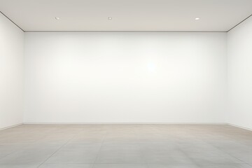 Empty white room with white walls and floor.