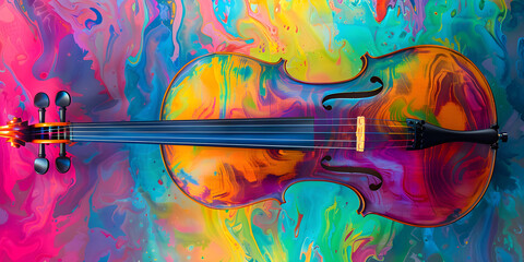 Cello in Bright Neon Colors