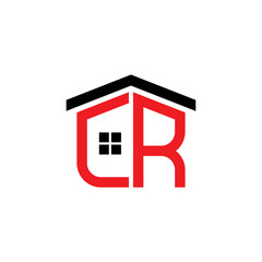 C and R Letters With Roof Logo 090