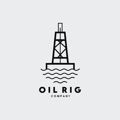offshore oil drilling equipment logo design