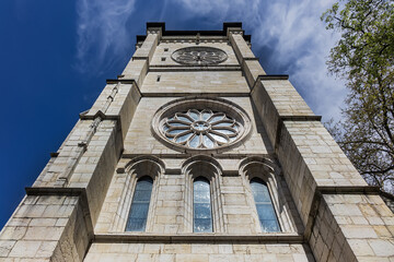 Basilica of Our Lady of Geneva (Basilique Notre-Dame de Geneve, 1857) Roman Catholic church and Minor Basilica located in Geneva, it dedicated to Blessed Virgin Mary. GENEVA, SWITZERLAND.