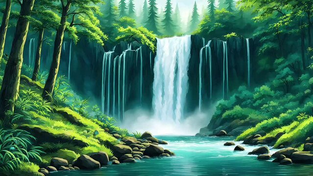 waterfall in the forest