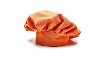 Obraz premium Orange chef's hat isolated on white background