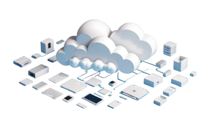background render data cloud 3d hosting illustration online storage blue computing white datacenter technology networking secure database datum connection concept three-dimensional access