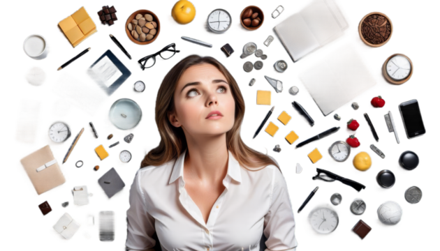 businesswoman making looking people troubled searching choice casual emotions girl thinking concept lifestyle thoughtful solution difficult pondering attire pretty smile female beautiful attractive