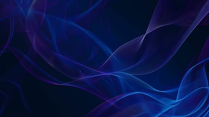 Obraz premium Dark Blue Background With Wavy Lines