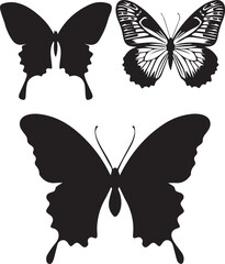 set of butterflies