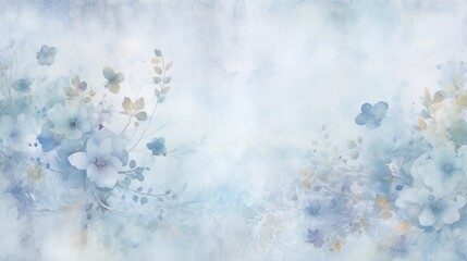 Elegant Blue Floral Watercolor background Design.