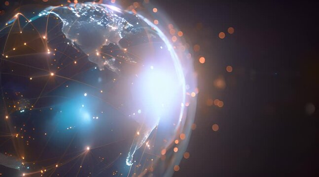globe technology with network connection