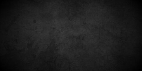 Black stone wall texture grunge rock surface. dark gray concrete background backdrop. wide panoramic banner. old wall stone for dark black distressed grunge background wallpaper rough concrete wall.