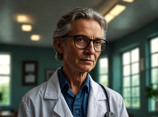 A senior male doctor at the hospital.