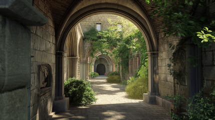 Ancient Stone Arches in a Historic European City: Timeless Architectural Wonders, Perfect for Exploring the Rich History and Cultural Heritage of Old Europe
