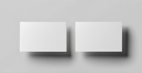 Fototapeta premium Two white cards with nothing on them