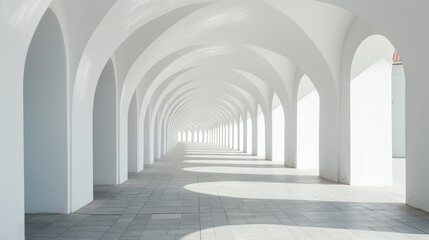 Obraz premium Row of elegant arches in a modern architecture setting, Clean lines and minimalistic design