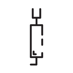 Obraz premium Car Engine Machine Line Icon