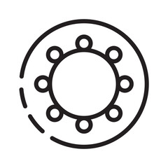 Car Circle Logo Line Icon