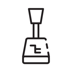 Car Gear Shift Line Icon