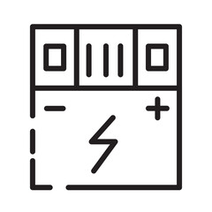 Battery Motorcycle Part Line Icon