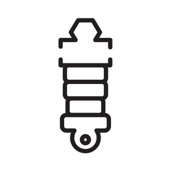 Automobile Car Shock Line Icon