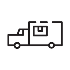 Courier Delivery Job Line Icon