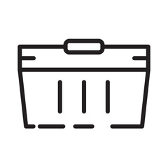 Basket Bicycle Bike Line Icon