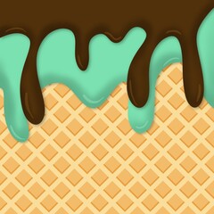 ice cream waffle cone background