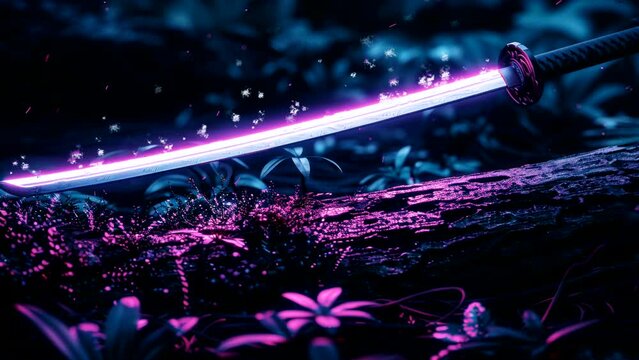 Blade of Sorcery: Harnessing Magic with the Shining Purple Katana