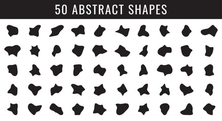 50 Abstract Shapes. Liquid Shapes. Random Organic Blobs
