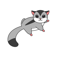 Cute sugar glider illustration