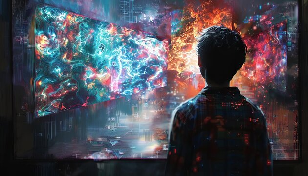 Exhibit an artist creating digital art directly from their visual and emotional thoughts through a braincomputer interface